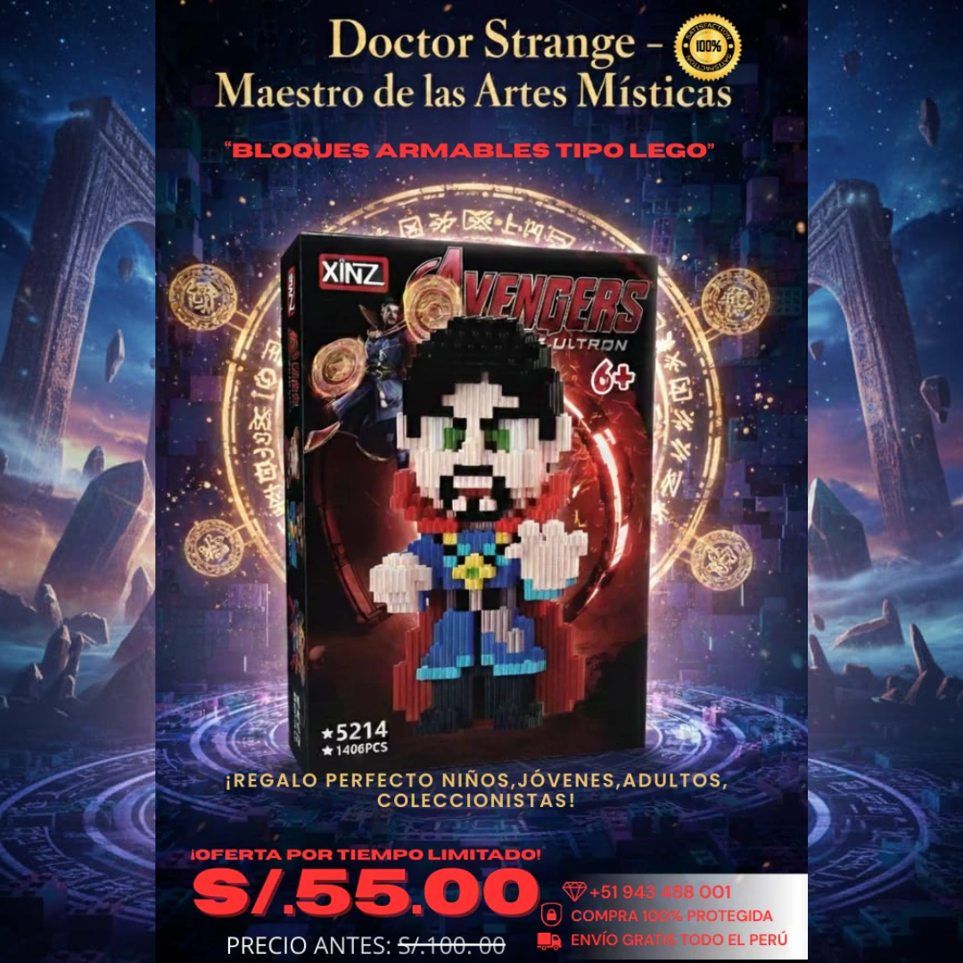 Figura Armable Doctor Strange Marvel – Bloques Tipo Lego
